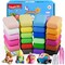 24 Colors Air Dry Clay, DIY Magic Clay with Tools and Munuals, Kids Toys Set for Boys and Girls
